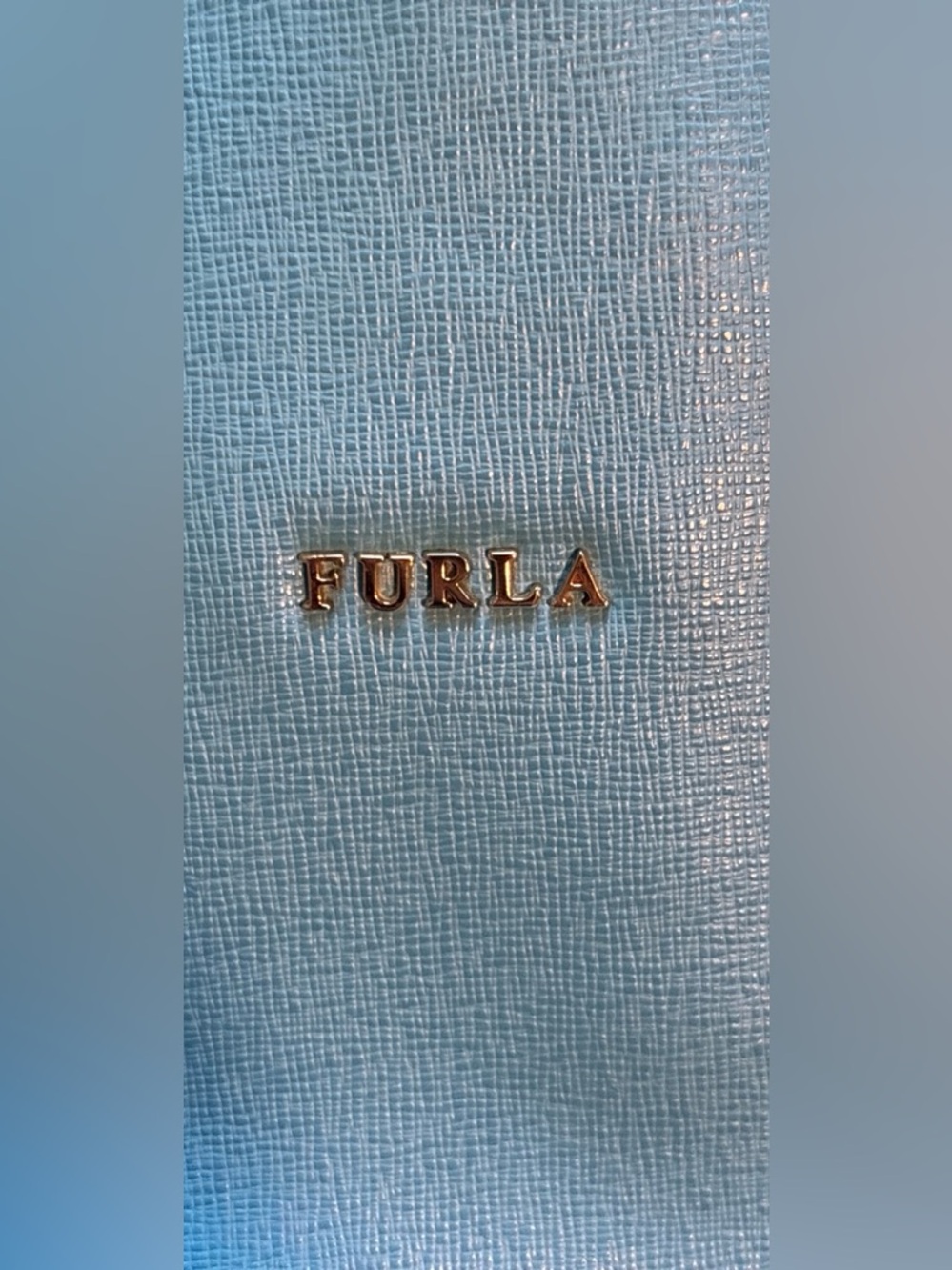 FURLA Authentic Sky Blue Leather Tote - Picture 10 of 16